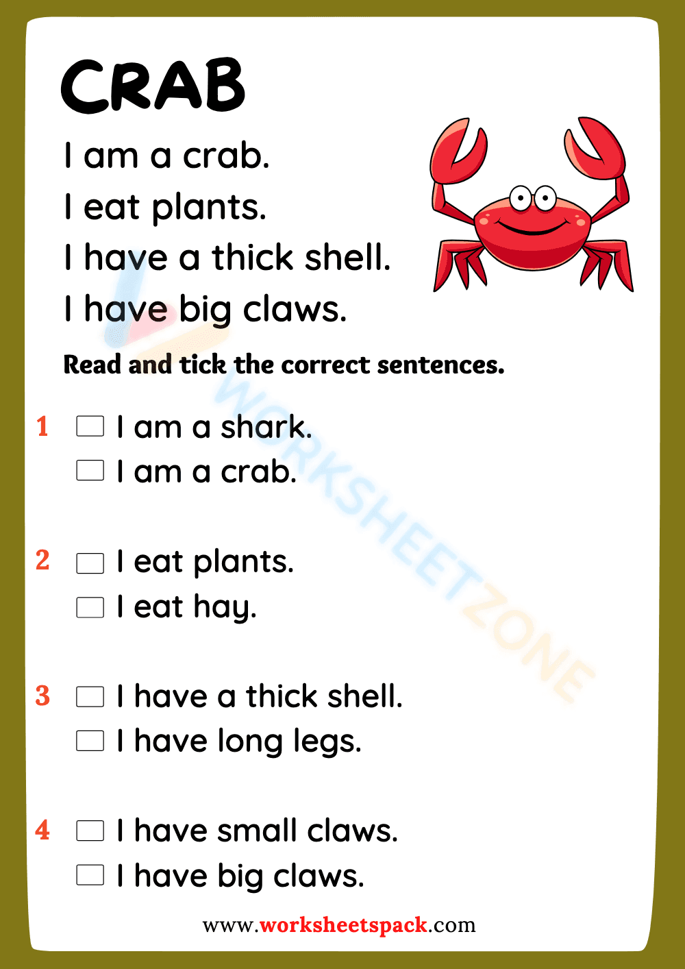 Explore Sea Animals with Reading Comprehension - Page 1