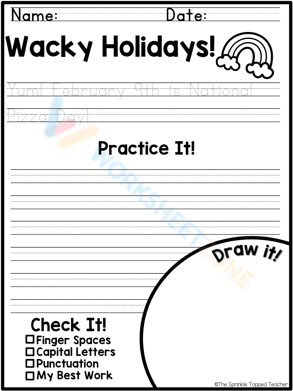 Wacky Holidays Writing Prompt - Page 1