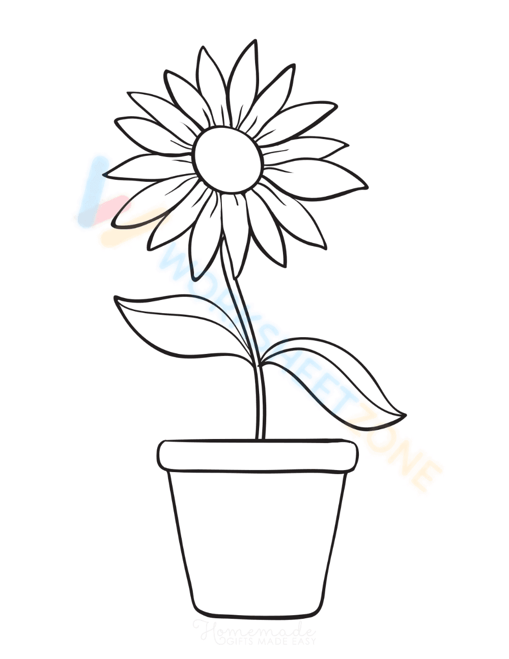Express Yourself with this Flower in Pot Page - Page 1