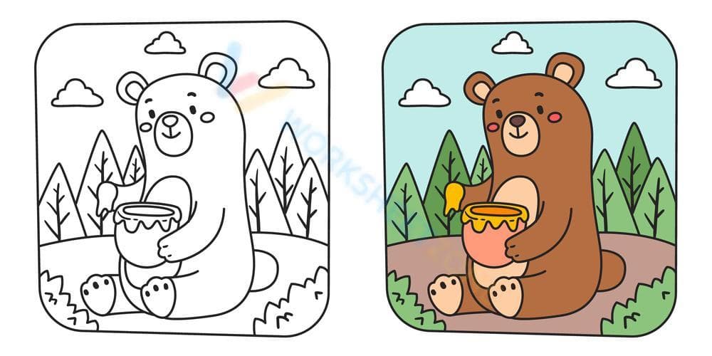 Little bear and honey pot - Page 1