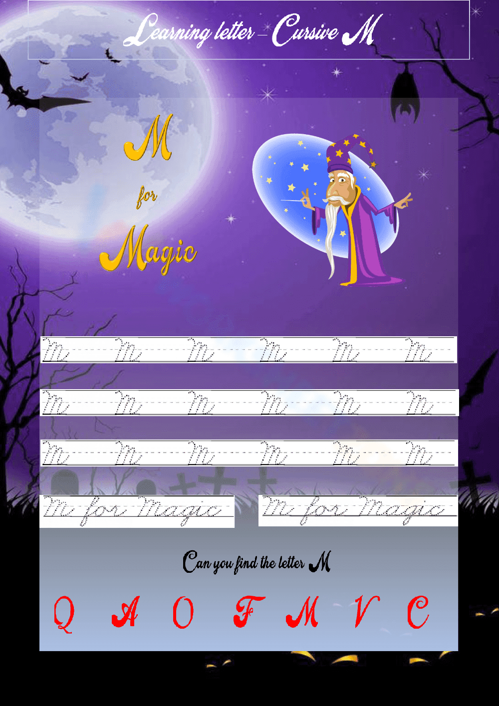 M is for Magic: A Fun Letter Worksheet - Page 1