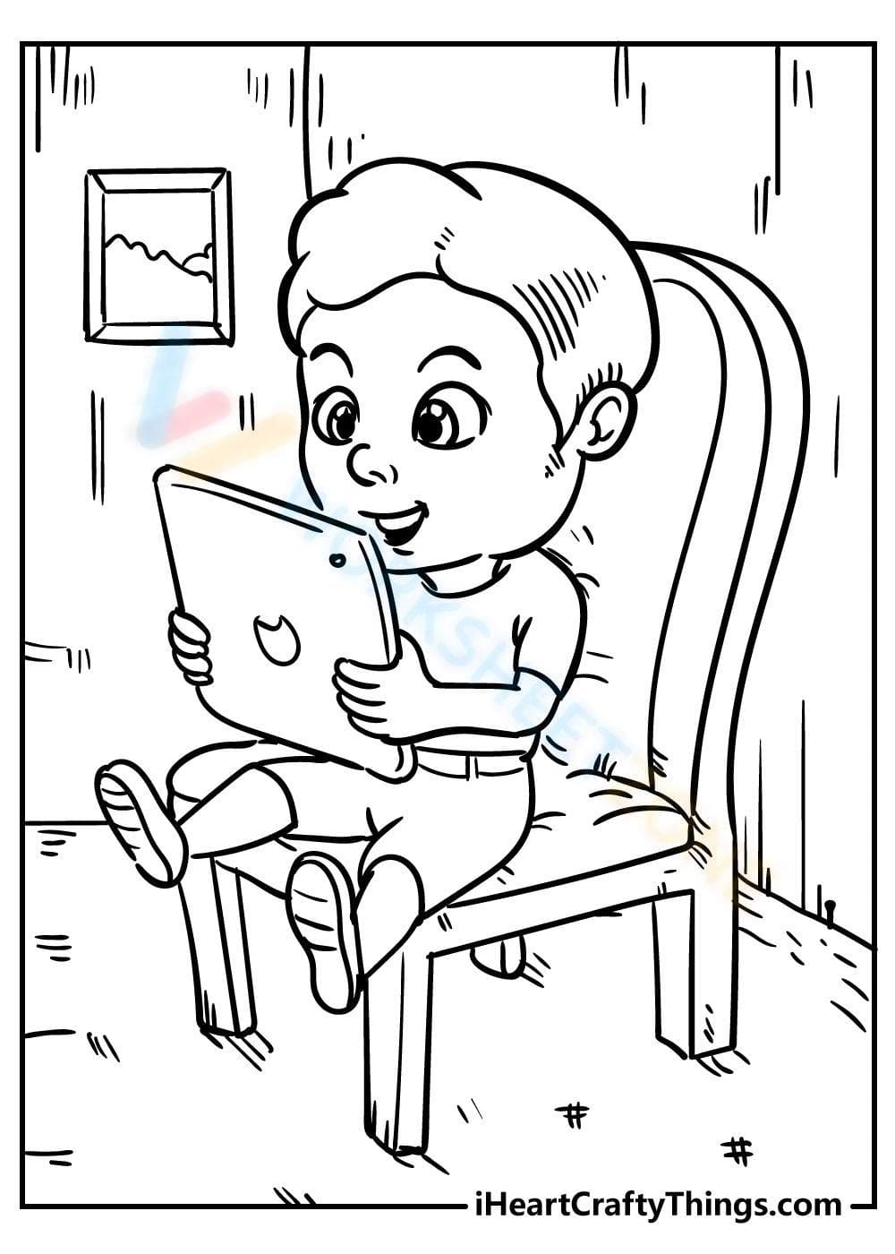 Boys Playing Video Games: A Fun Activity - Page 1