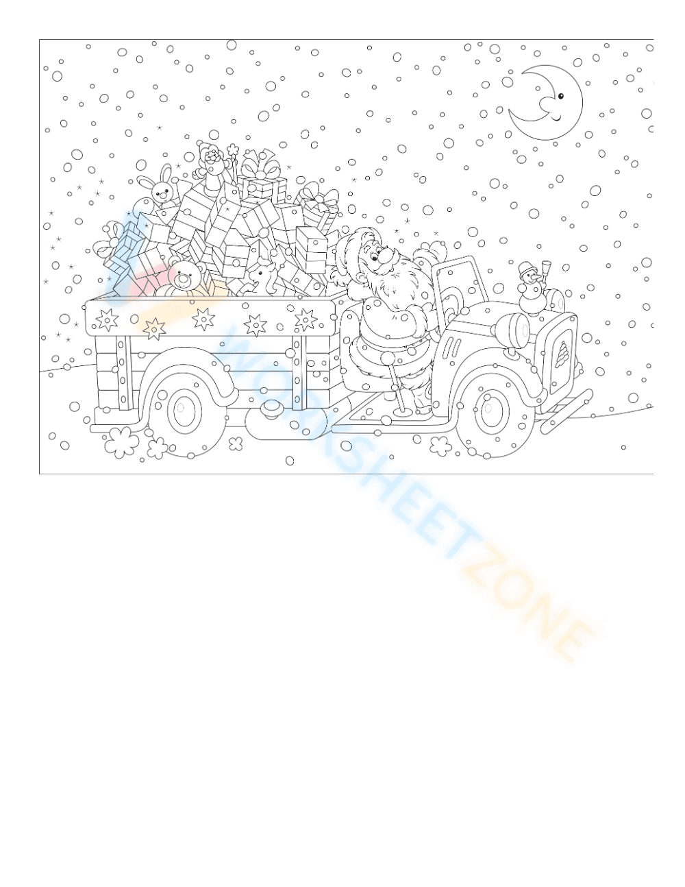 Santa with his full of gifts car - Page 1