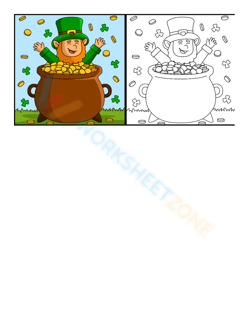 Leprechaun and his pot of gold - Page 1