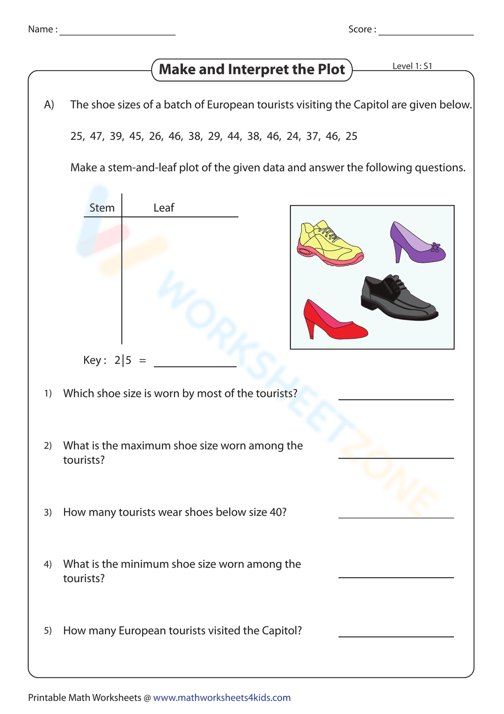 Create and Interpret a Data Plot - Page 1