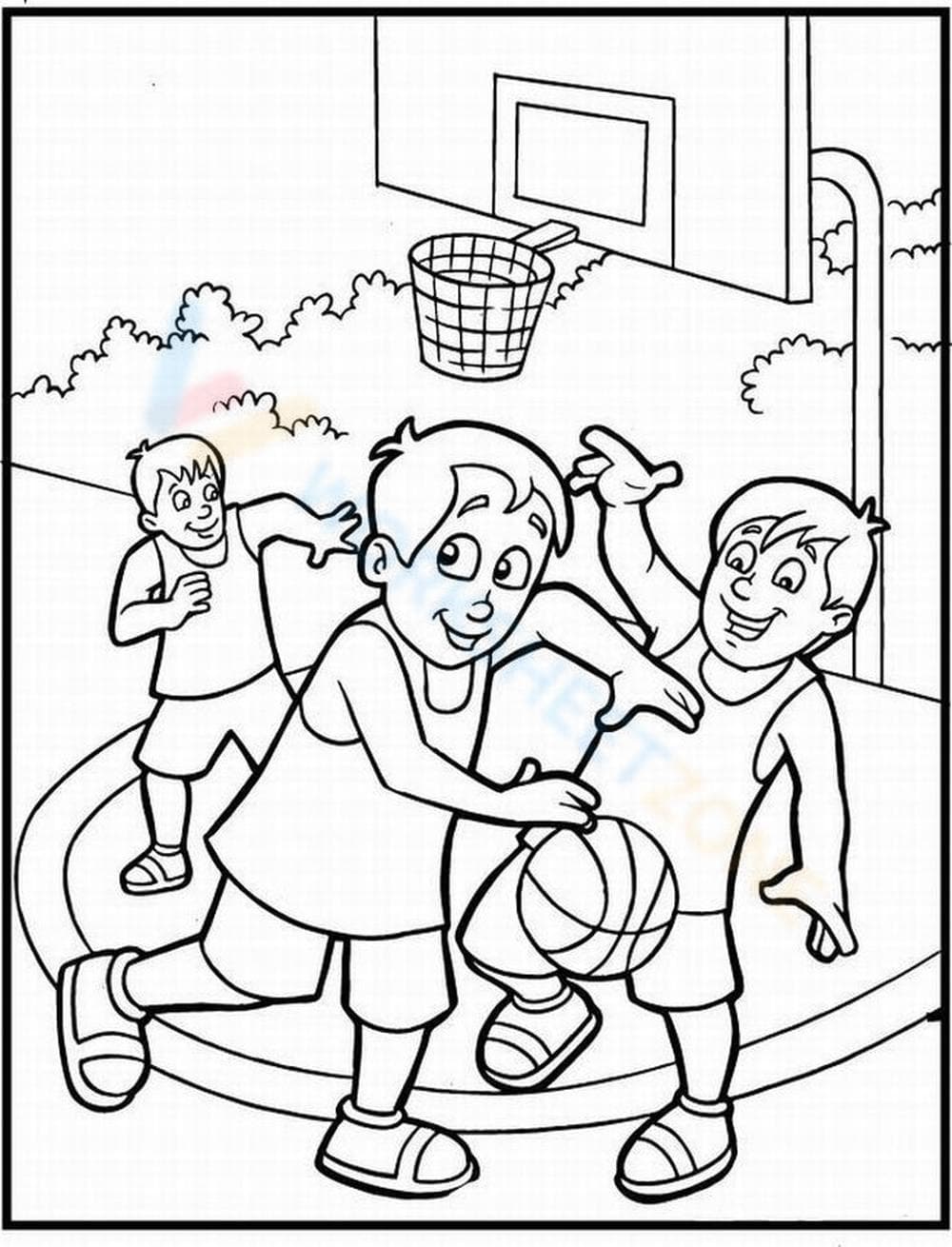 Boys playing basketball - Page 1