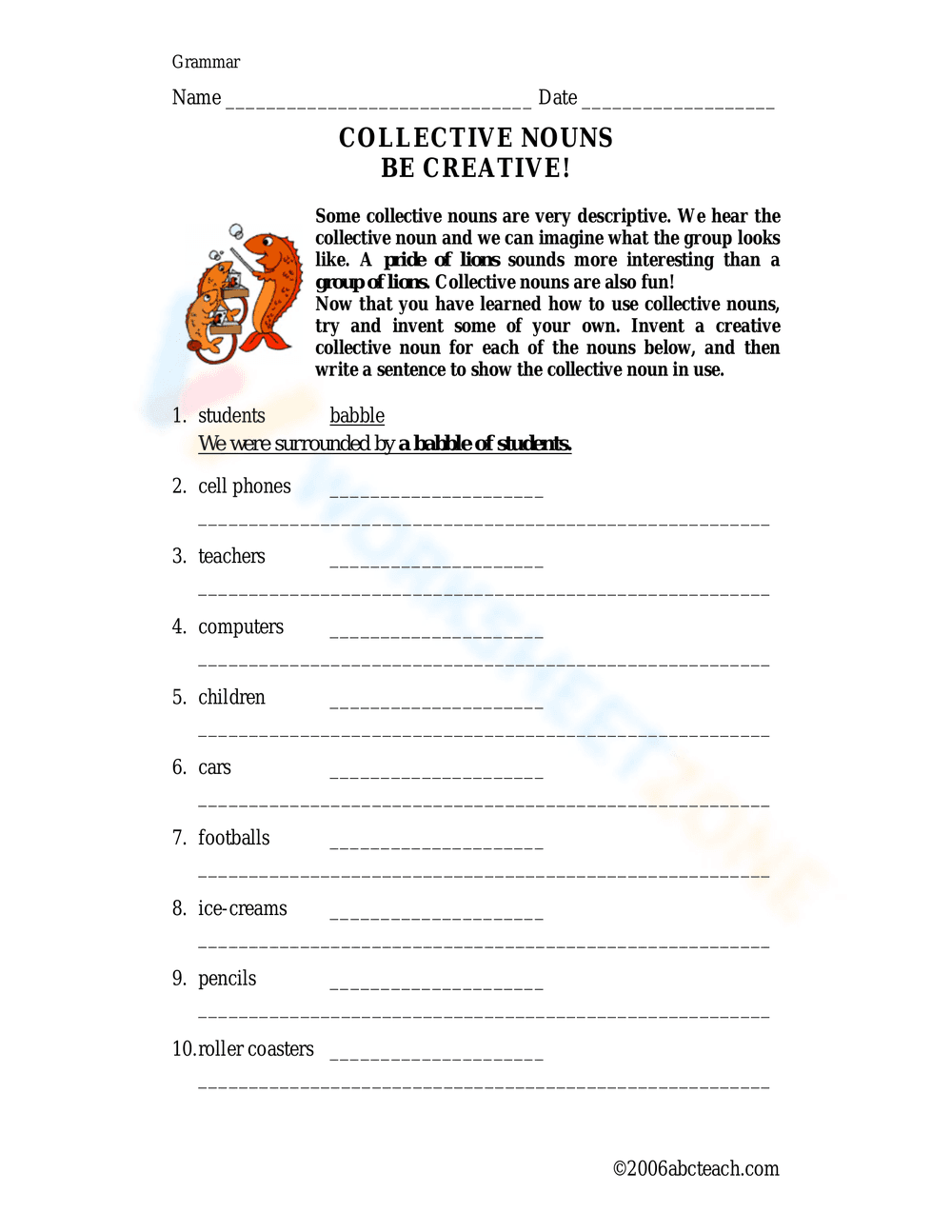 COLLECTIVE NOUNS - Page 2