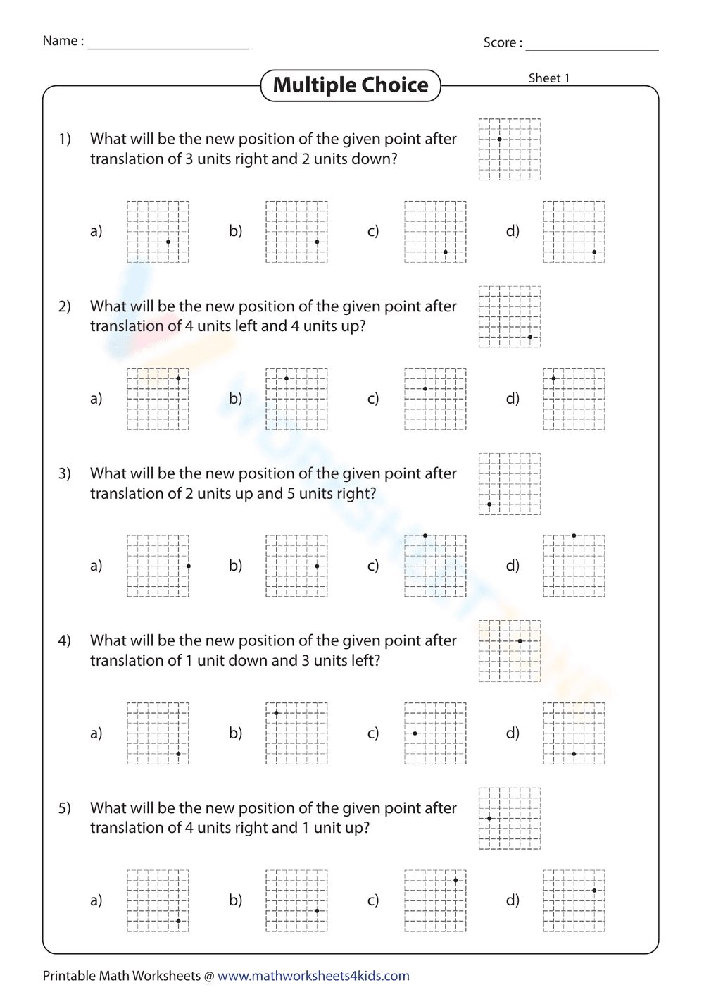 Multiple Choice - Page 1