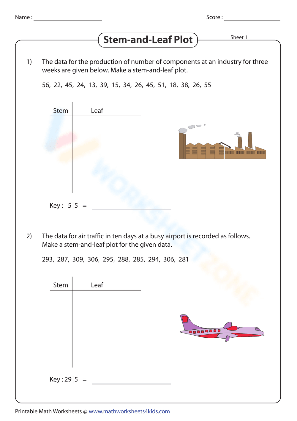 Stem-and-Leaf Plot - Page 1