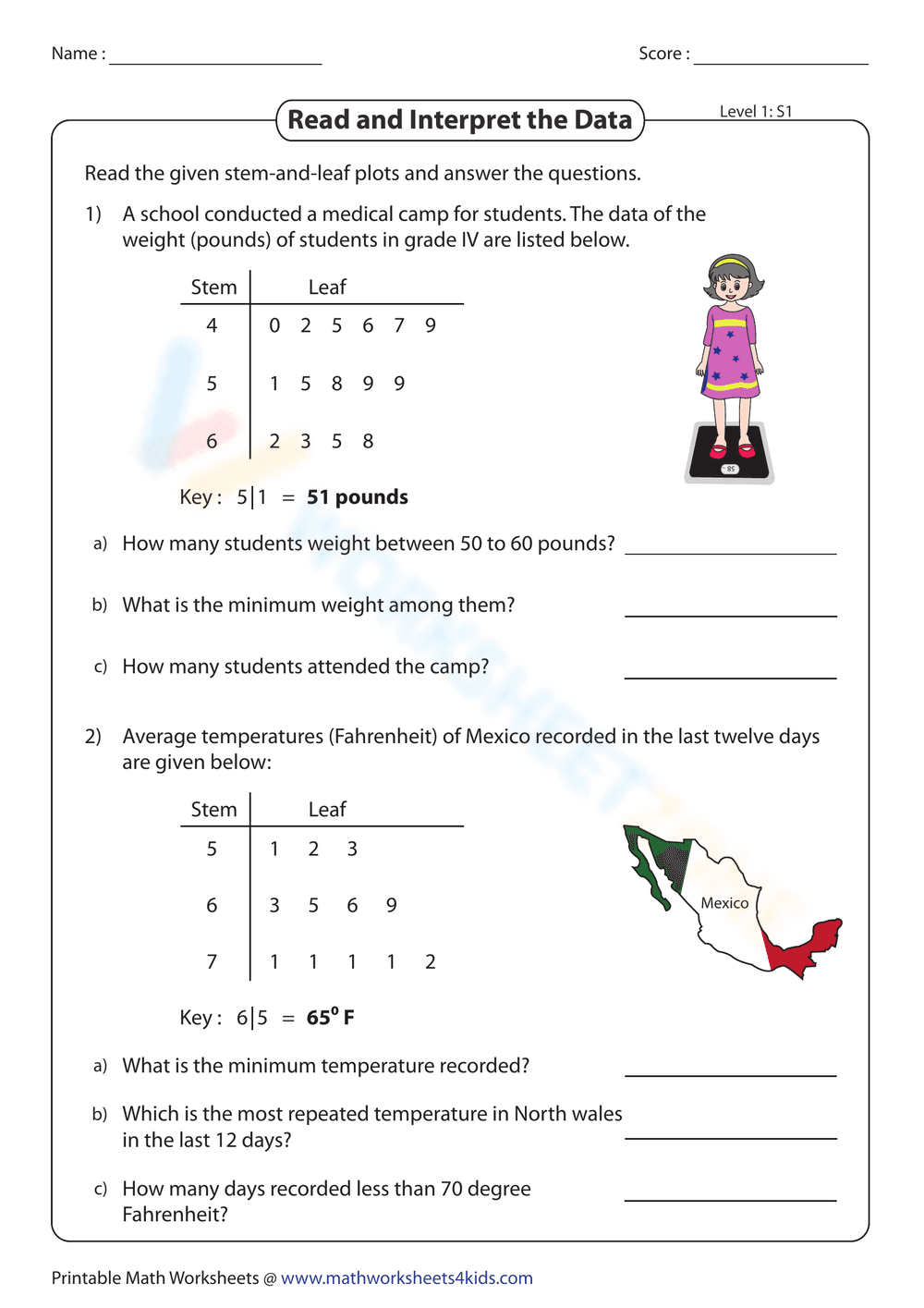 Read and Interpret the Data - Page 1