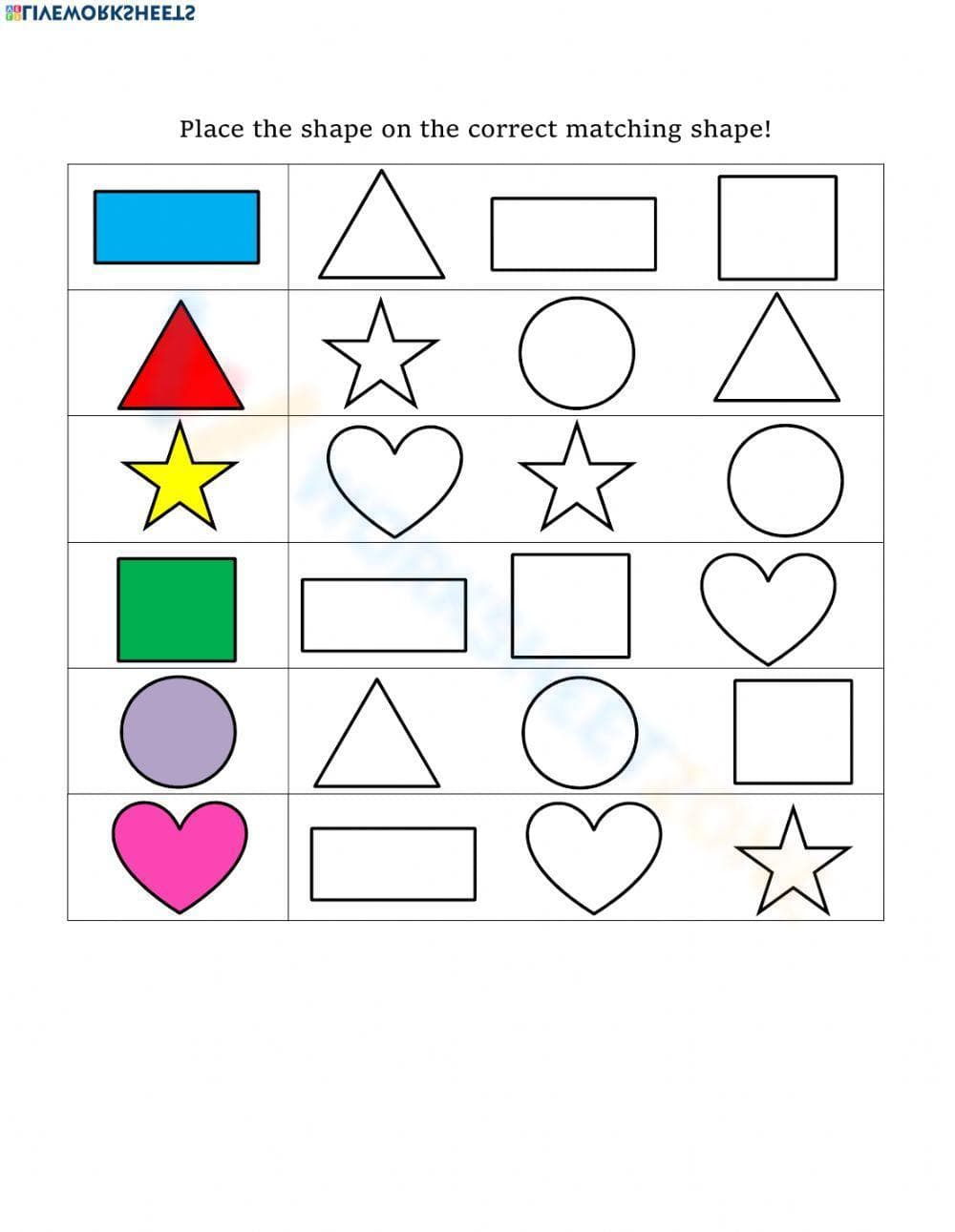 Match the Shapes: Learning Game - Page 1