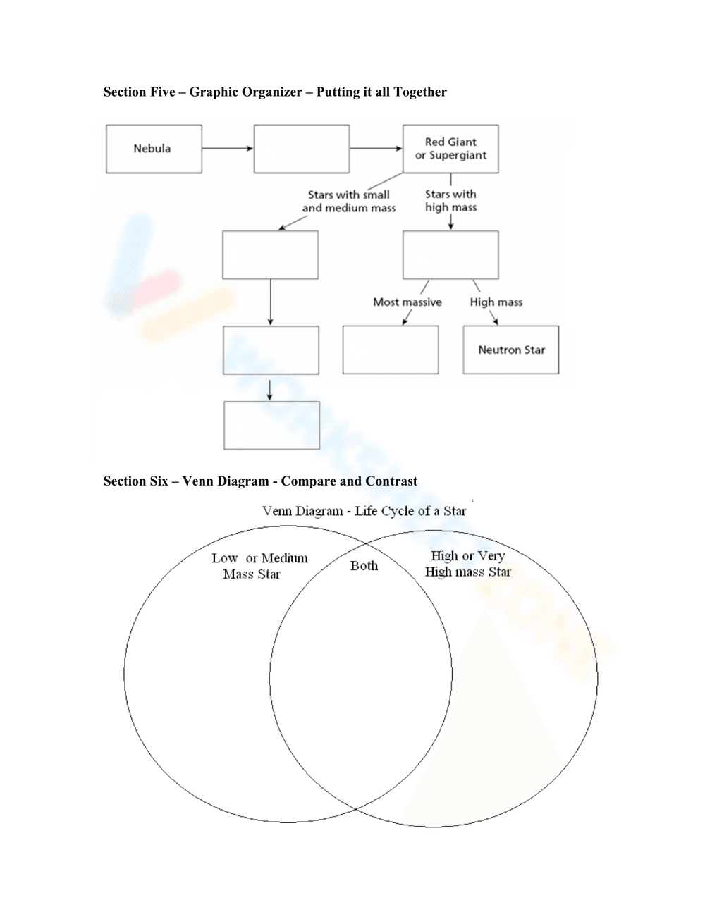 Study the Life Cycle of a Star with this Worksheet - Page 4