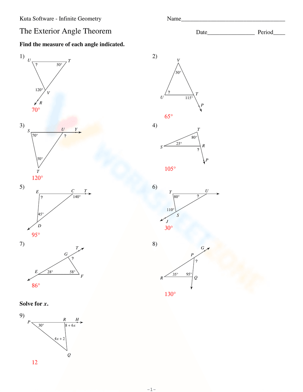 Understanding the Exterior Angle Theorem - Page 3