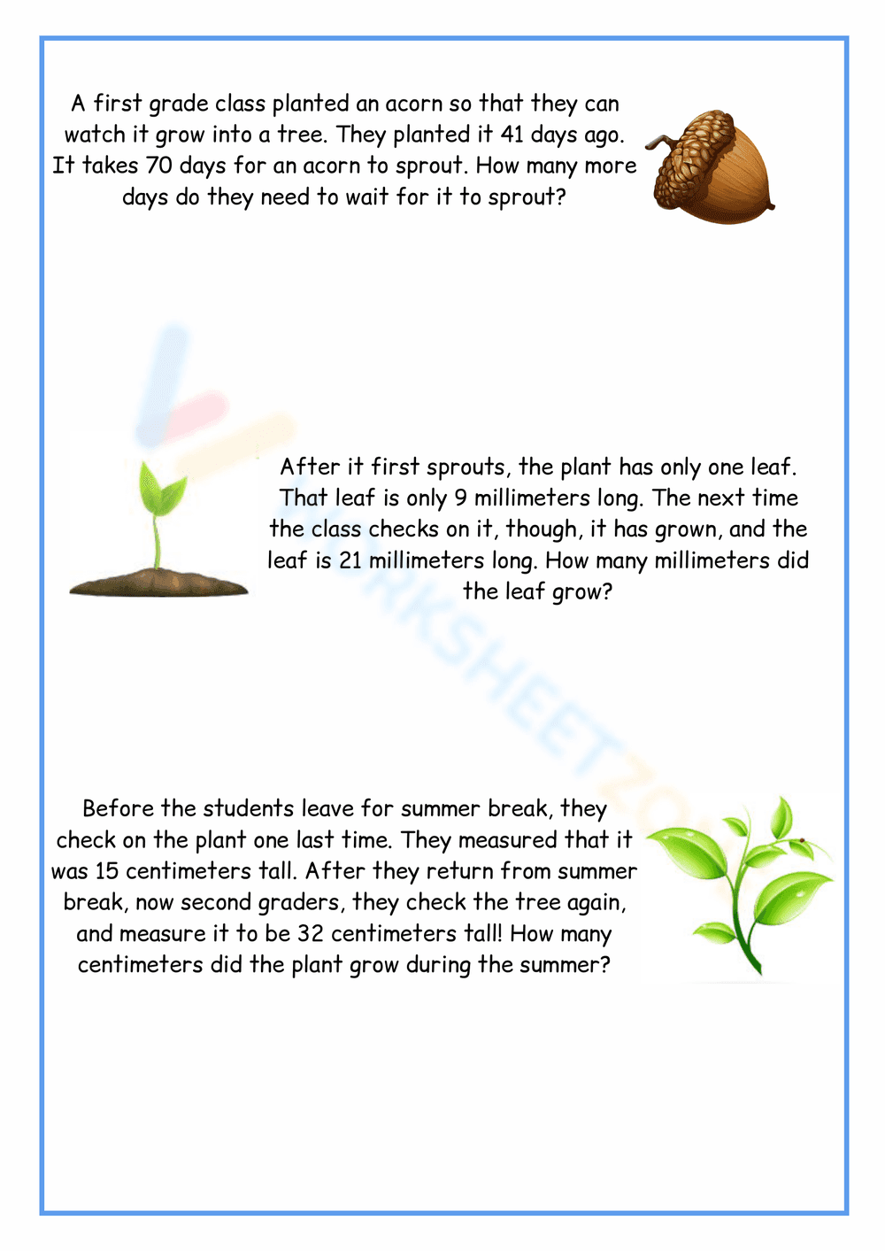 Oak Tree Life Cycle Worksheet - Page 2