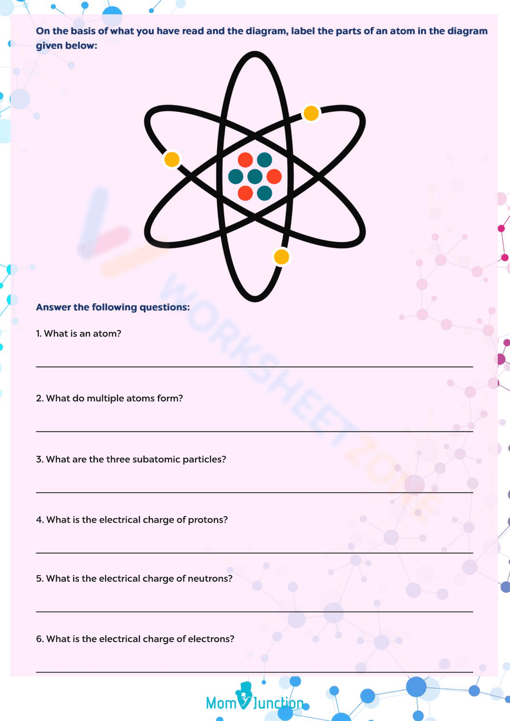 What is an Atom Worksheet: Learning About Atoms - Page 2