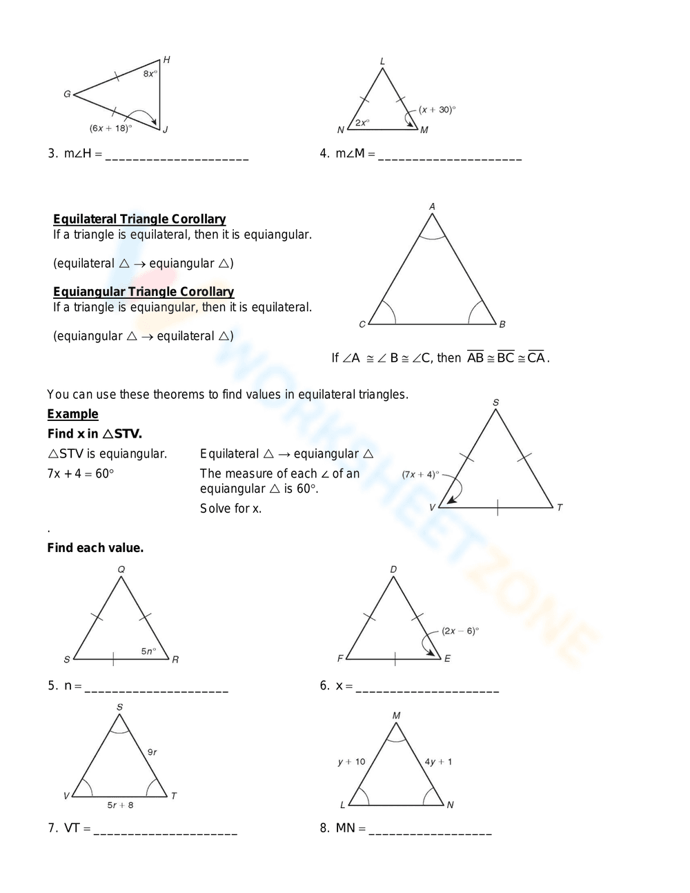 Isosceles and Equilateral Triangles - Page 2