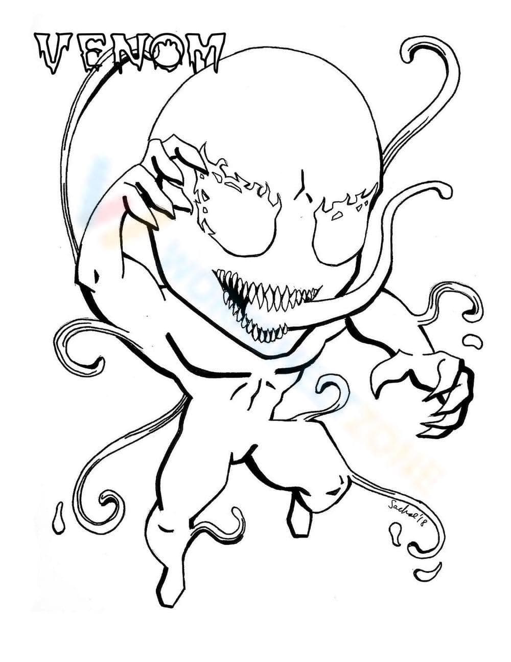 Venom Cartoon Illustration - Page 1