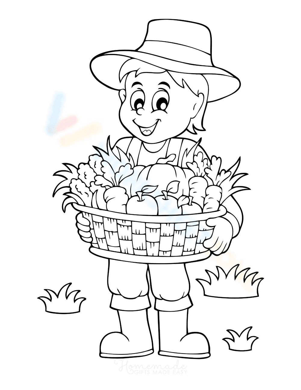 Farmer with Vegetables Illustration - Page 1