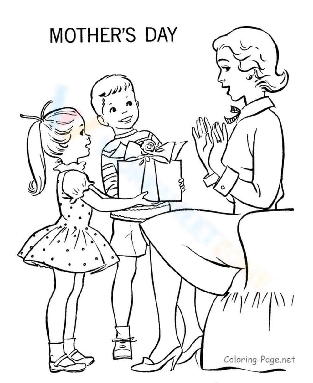 Giving Present on Mother's Day - Page 1