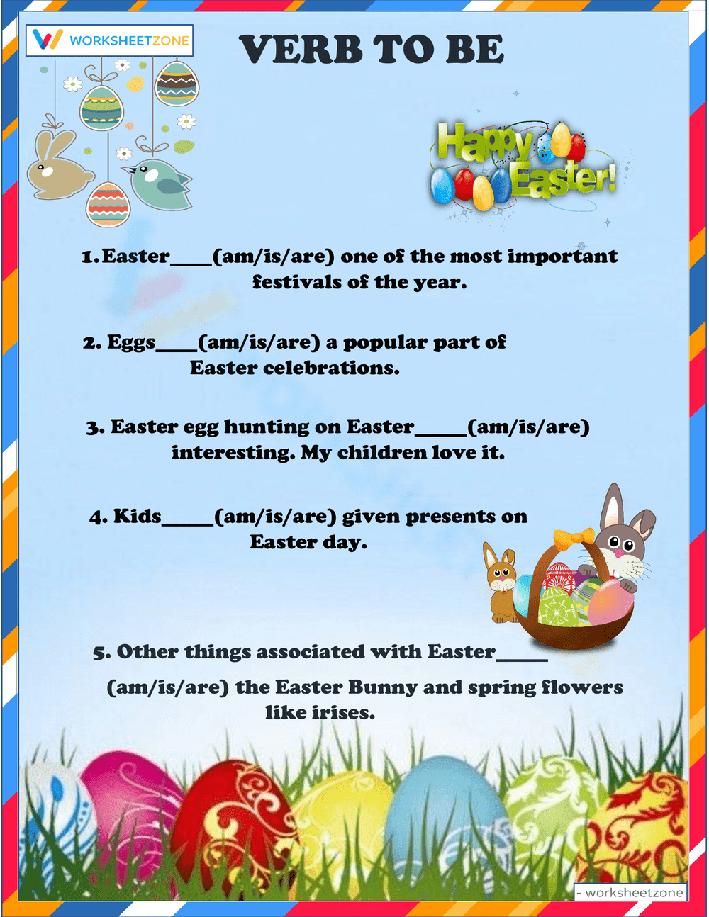 Celebrate Easter Day with this fun Worksheet! - Page 1