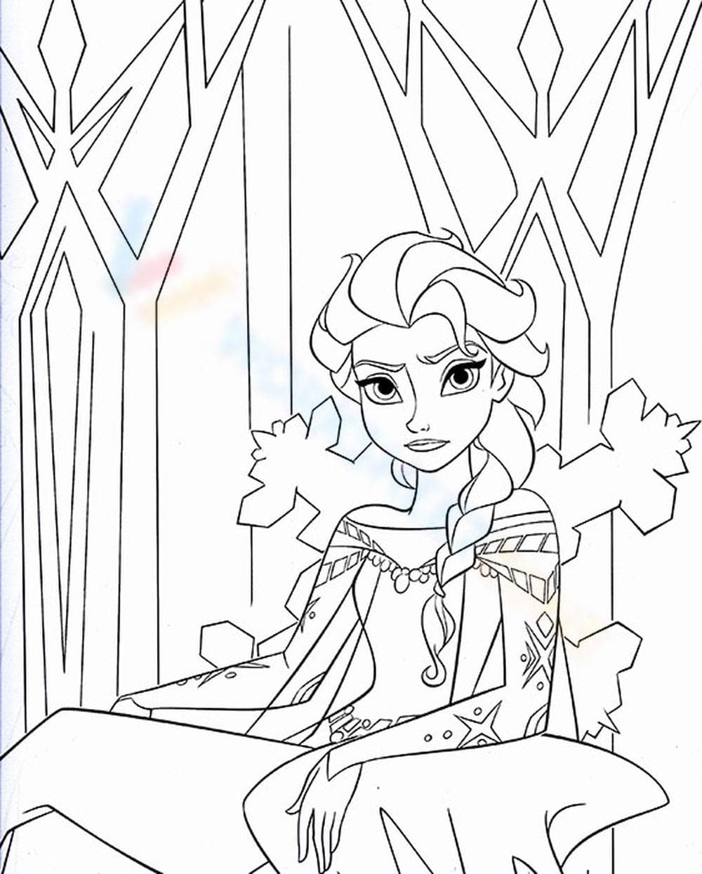 Elsa Coloring Page - Page 1
