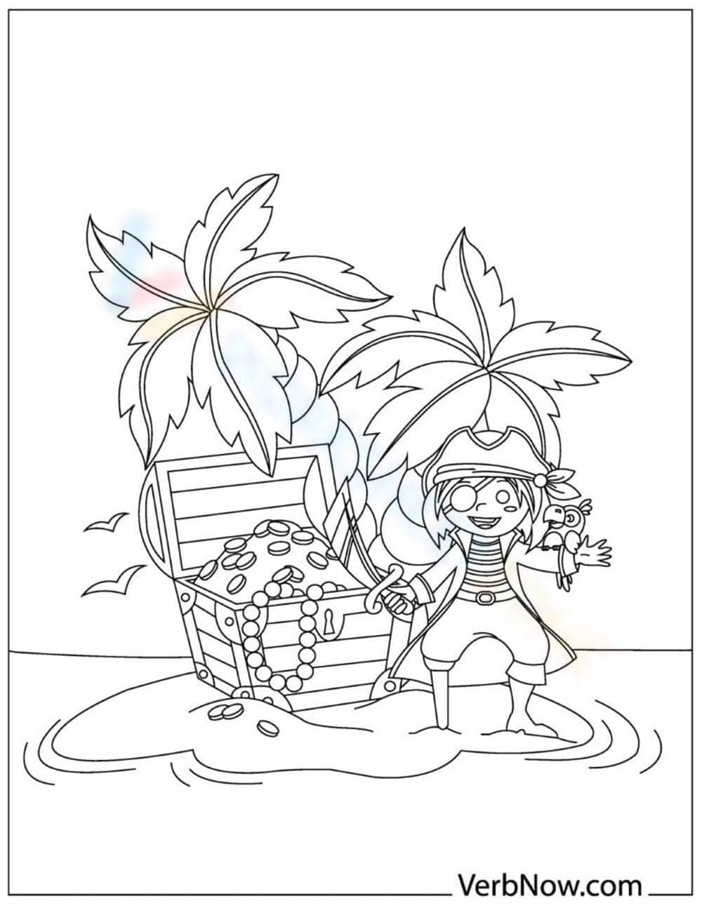 Pirate Treasure Quest: A Fun Art Activity - Page 1