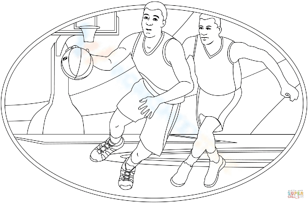 Basketball Players Action Worksheet - Page 1