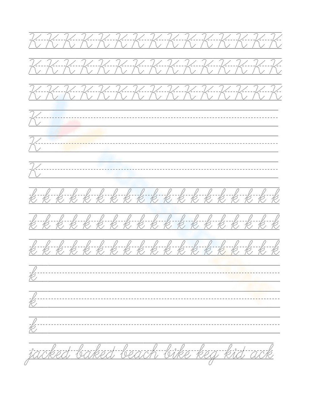 Cursive Pages for Handwriting Practice - Page 11