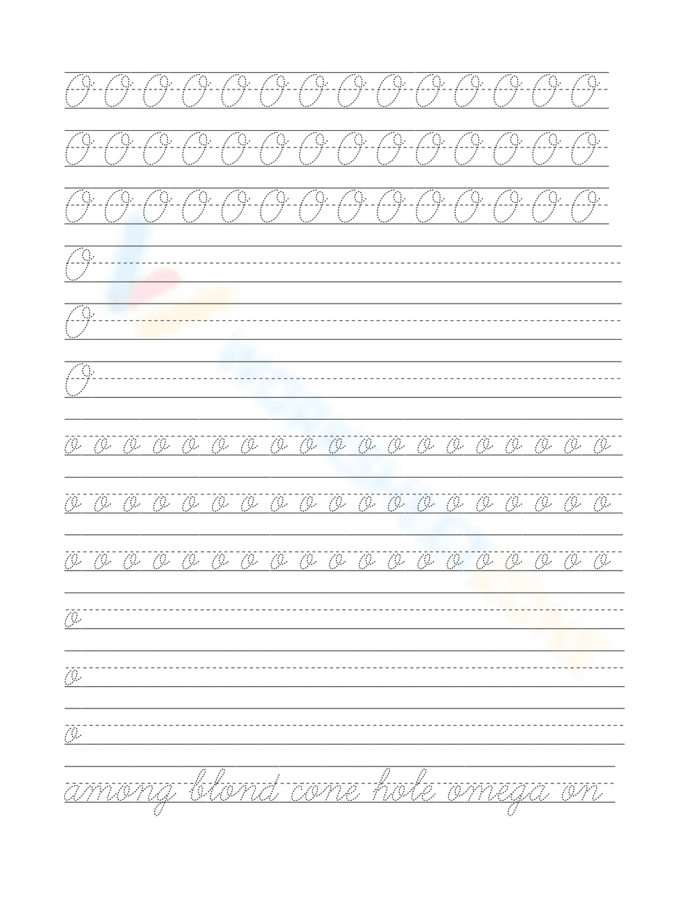 Cursive Pages for Handwriting Practice - Page 15