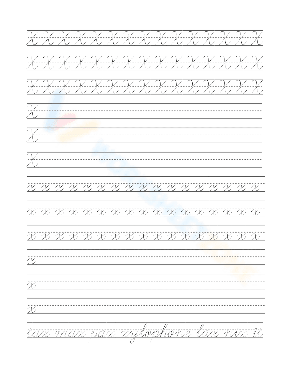 Cursive Pages for Handwriting Practice - Page 24