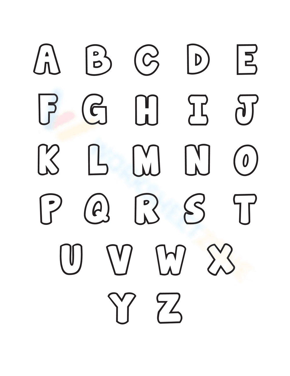 A-Z Alphabet Chart Worksheet for Early Learning - Page 1