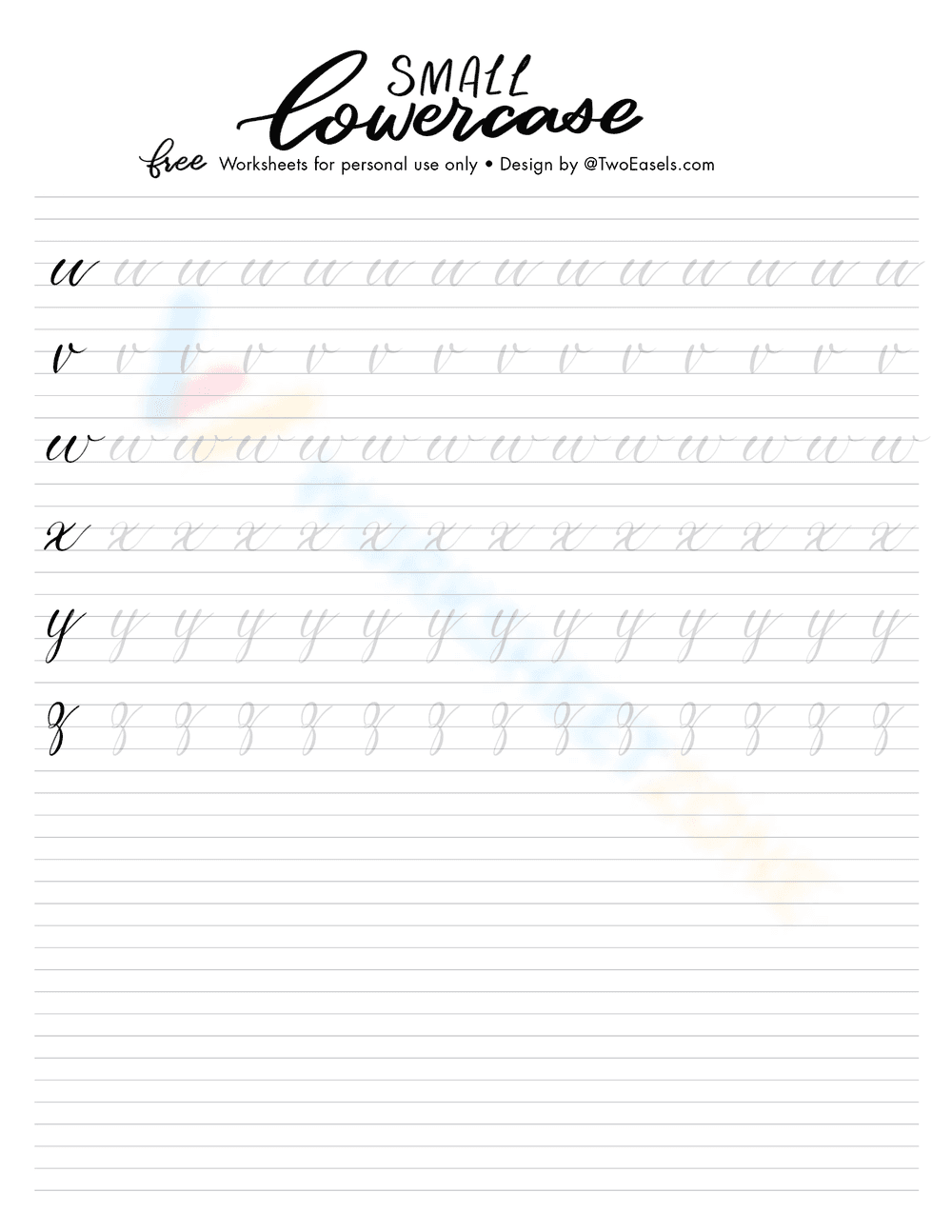 Small Lowercase Writing Practice - Page 2