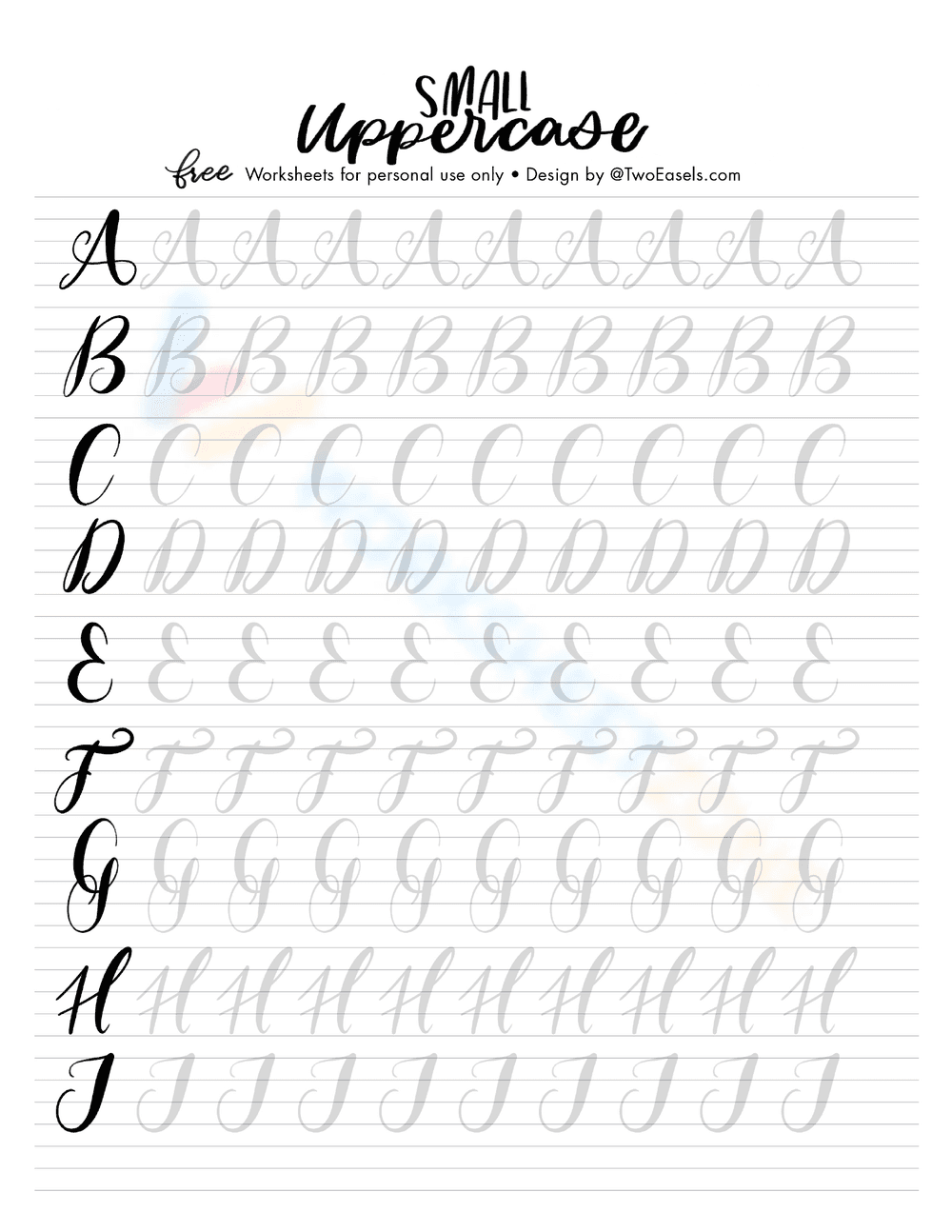 Uppercase and Small Letter Tracing Practice Worksheet - Page 1
