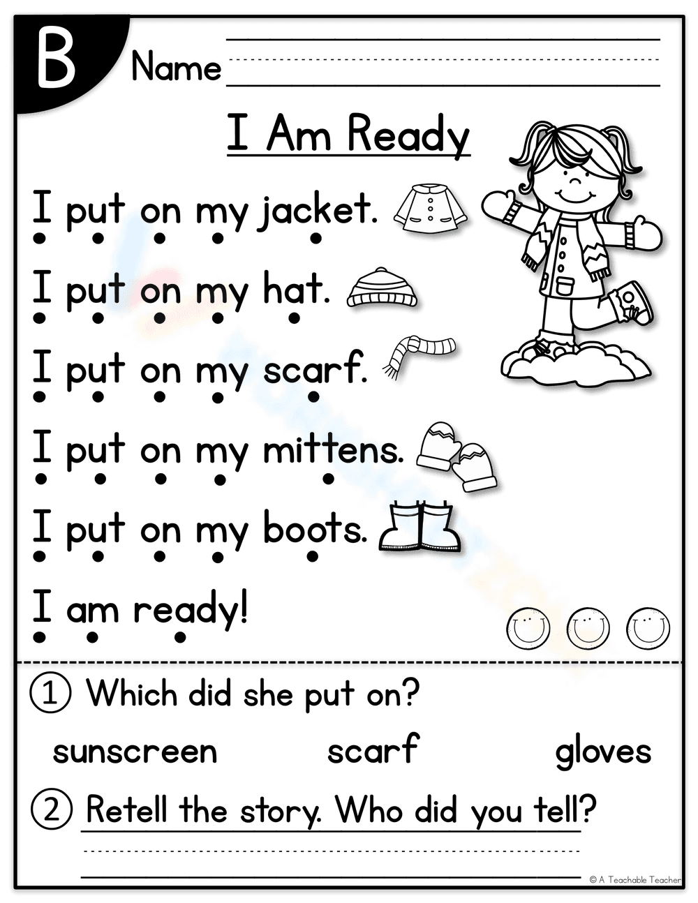 Preparedness Skills: I Am Ready - Page 1