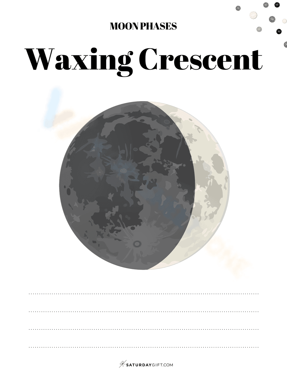Waxing Crescent Worksheet - Page 1