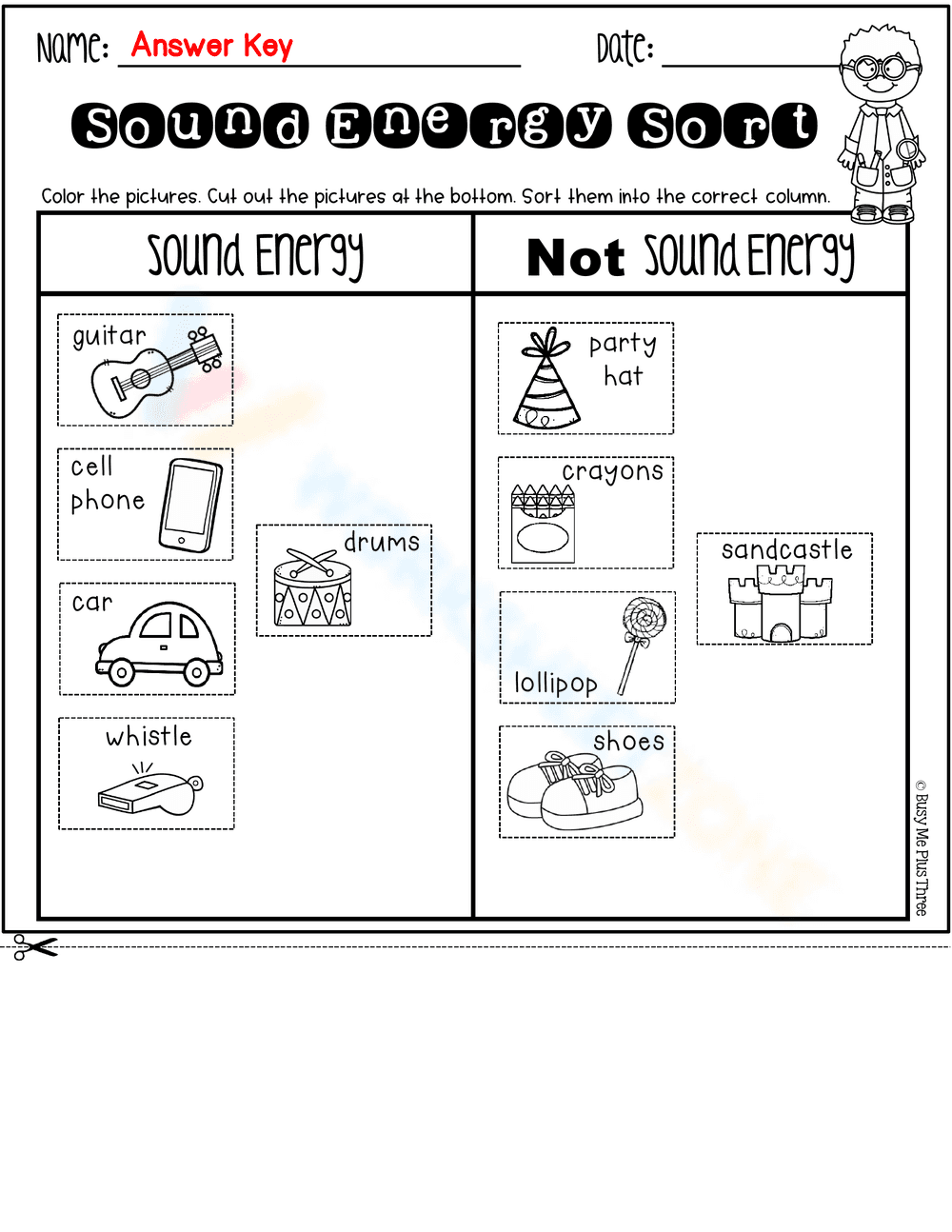Sound Energy Sorting Worksheet - Page 2