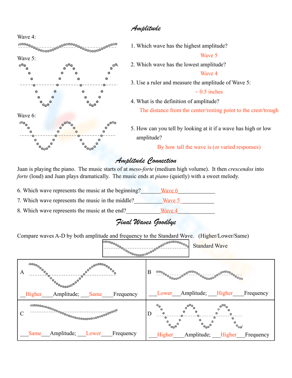 Waves Worksheet - Page 2