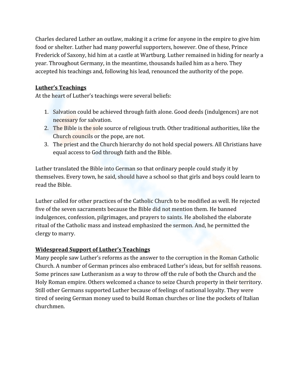 Protestant Reformation: A Historical Overview - Page 3
