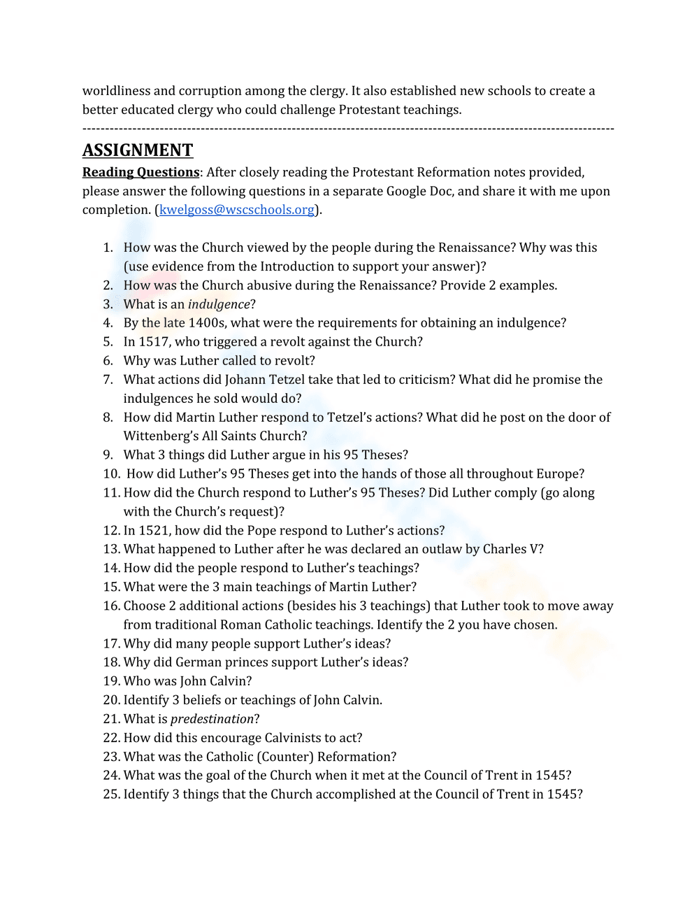 Protestant Reformation: A Historical Overview - Page 5