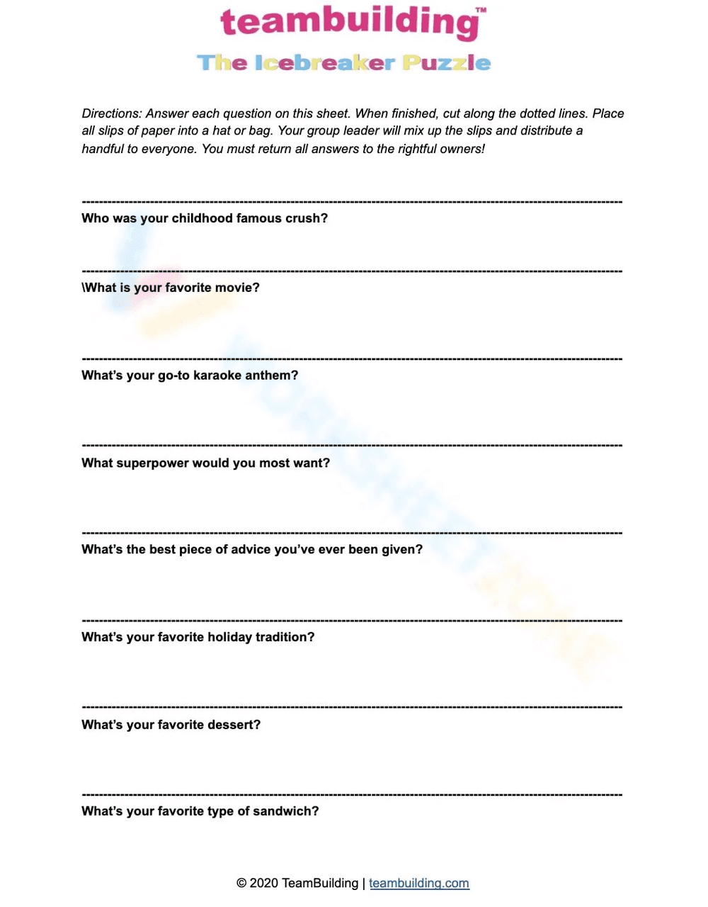 The Icebreaker Puzzle: A Fun Group Activity - Page 1