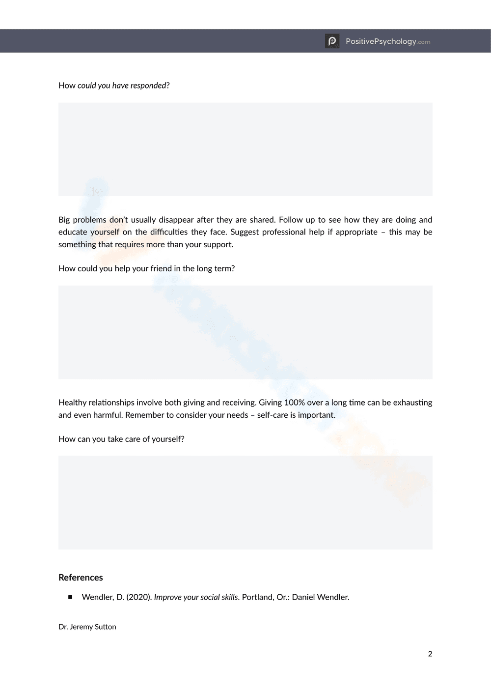 How to Support Your Friends Social Skills - Page 2