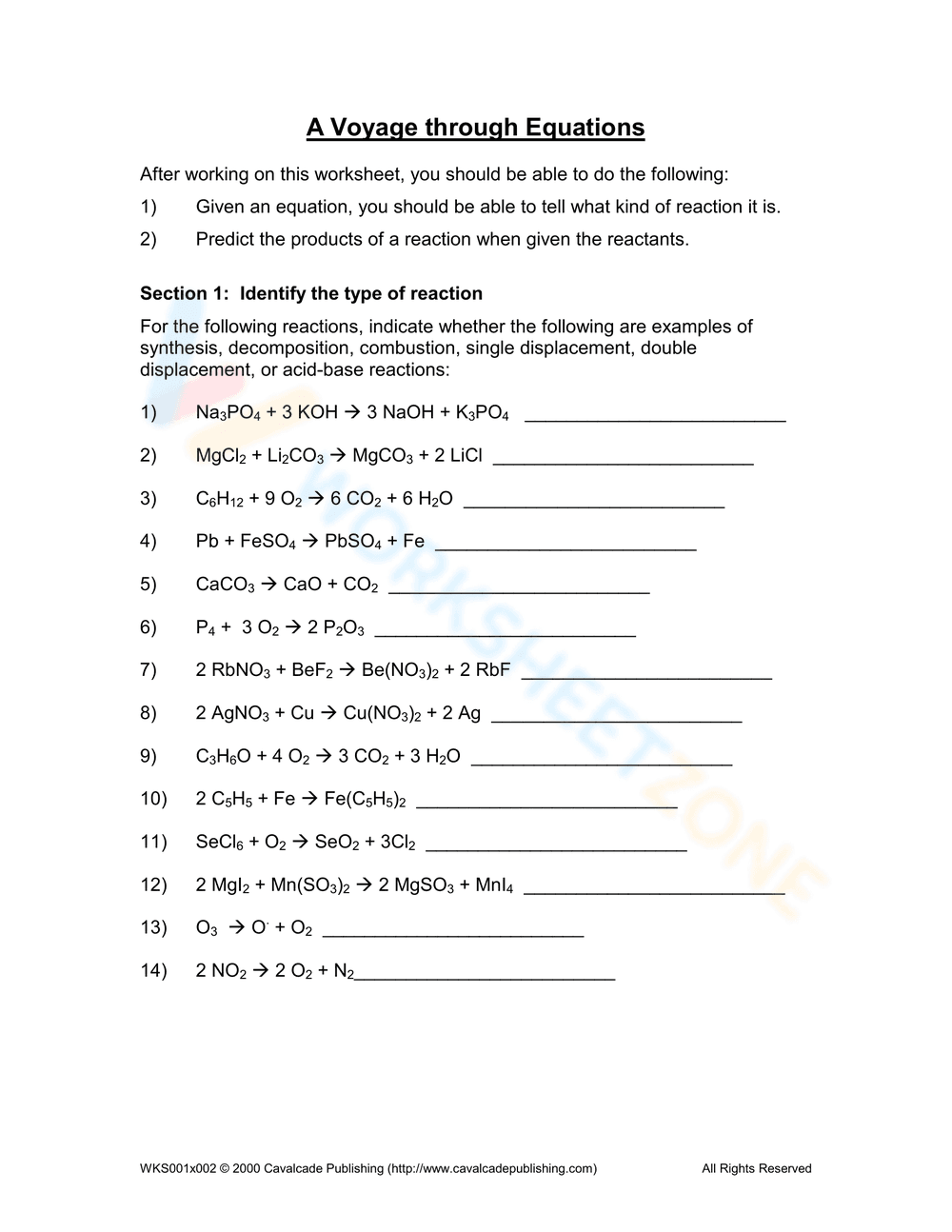 Voyage Through Equations with this Worksheet - Page 1