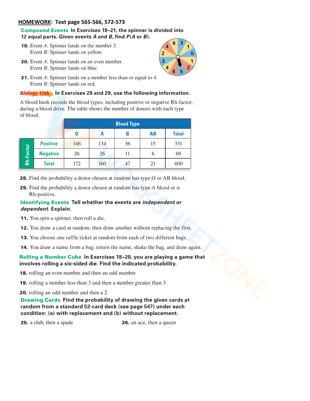 Practice Probability of Compound Events with this Worksheet - Page 4