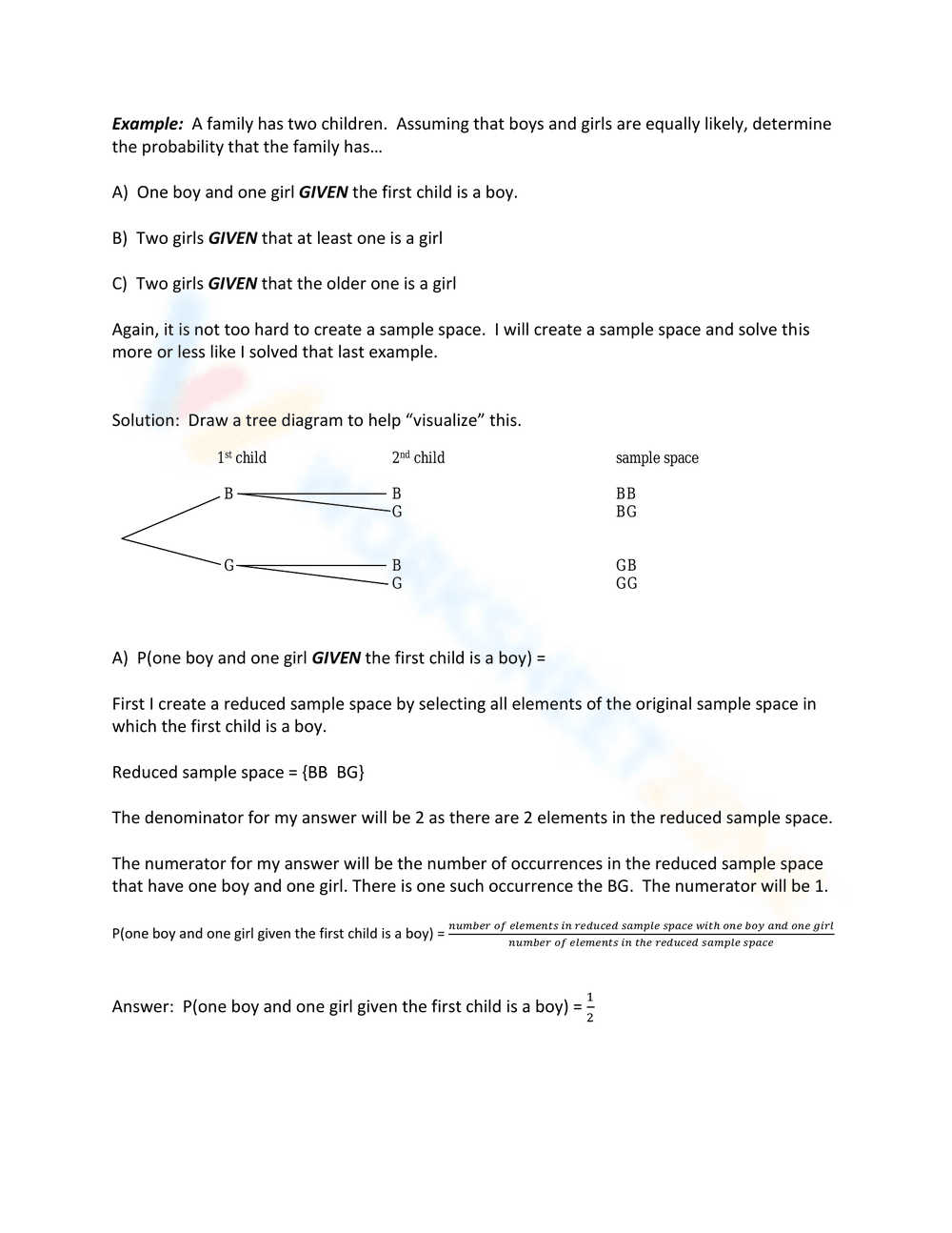 Advanced Conditional Probability Worksheet - Page 2