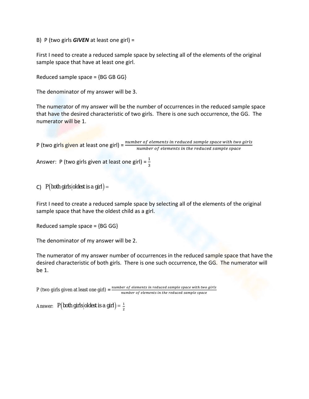 Advanced Conditional Probability Worksheet - Page 3