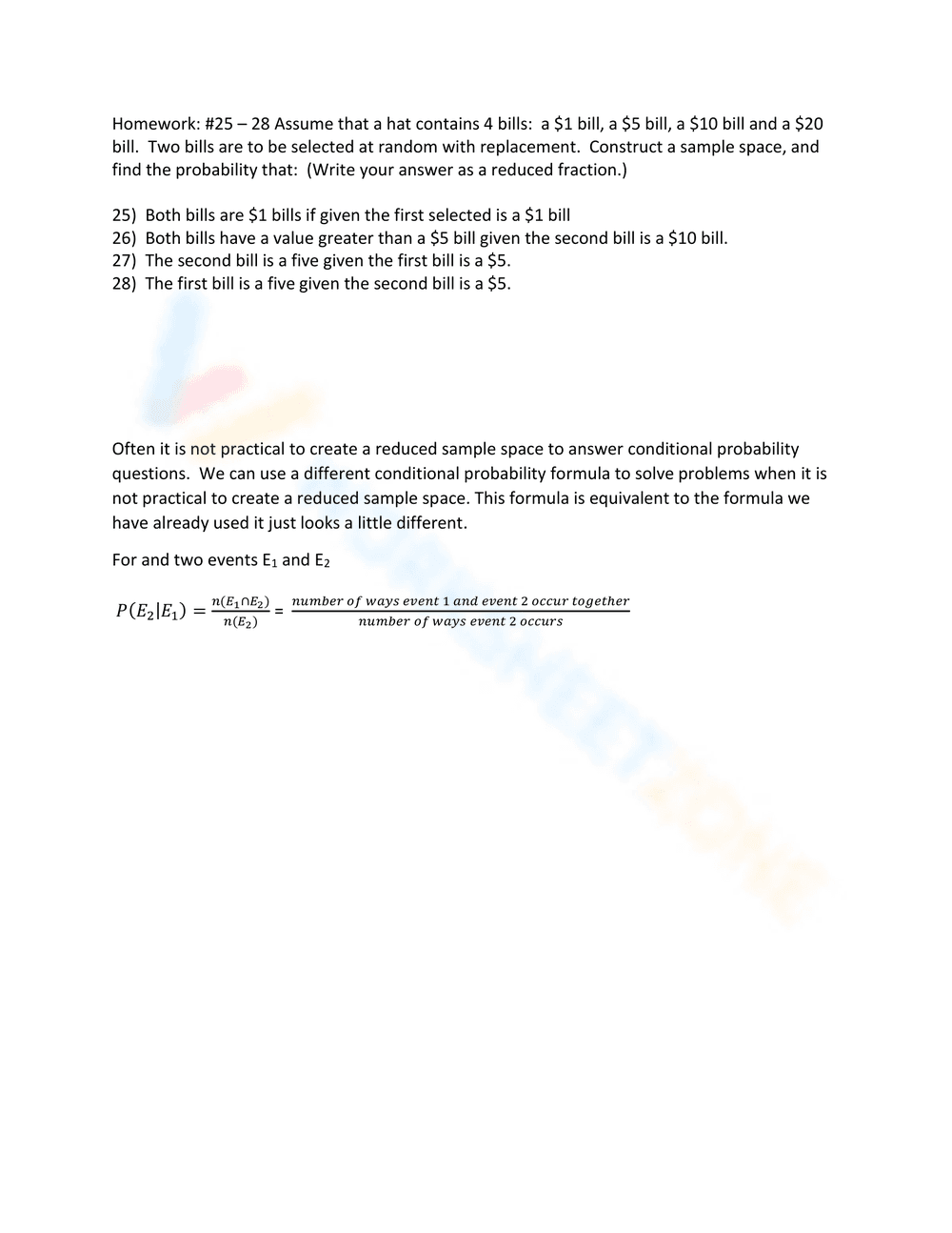 Advanced Conditional Probability Worksheet - Page 5