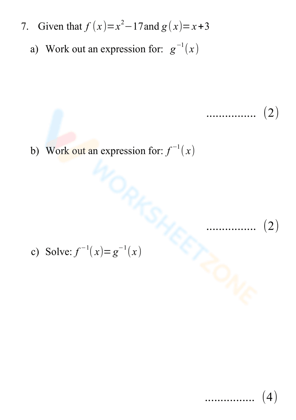 Compound and Inverse Functions: Updated Practice - Page 6