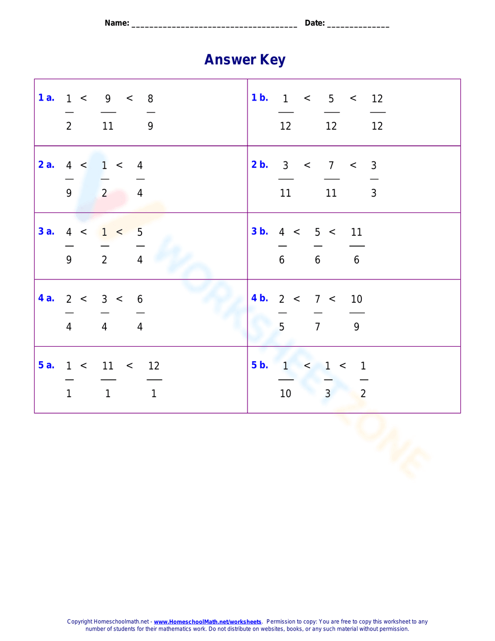 Comparing Fractions: Practice and Learn - Page 2