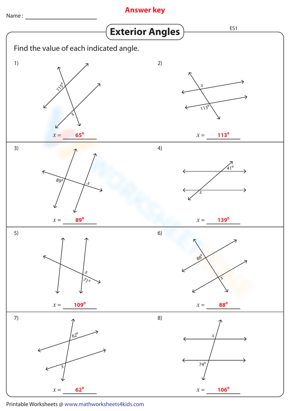 Exterior Angles - Page 2