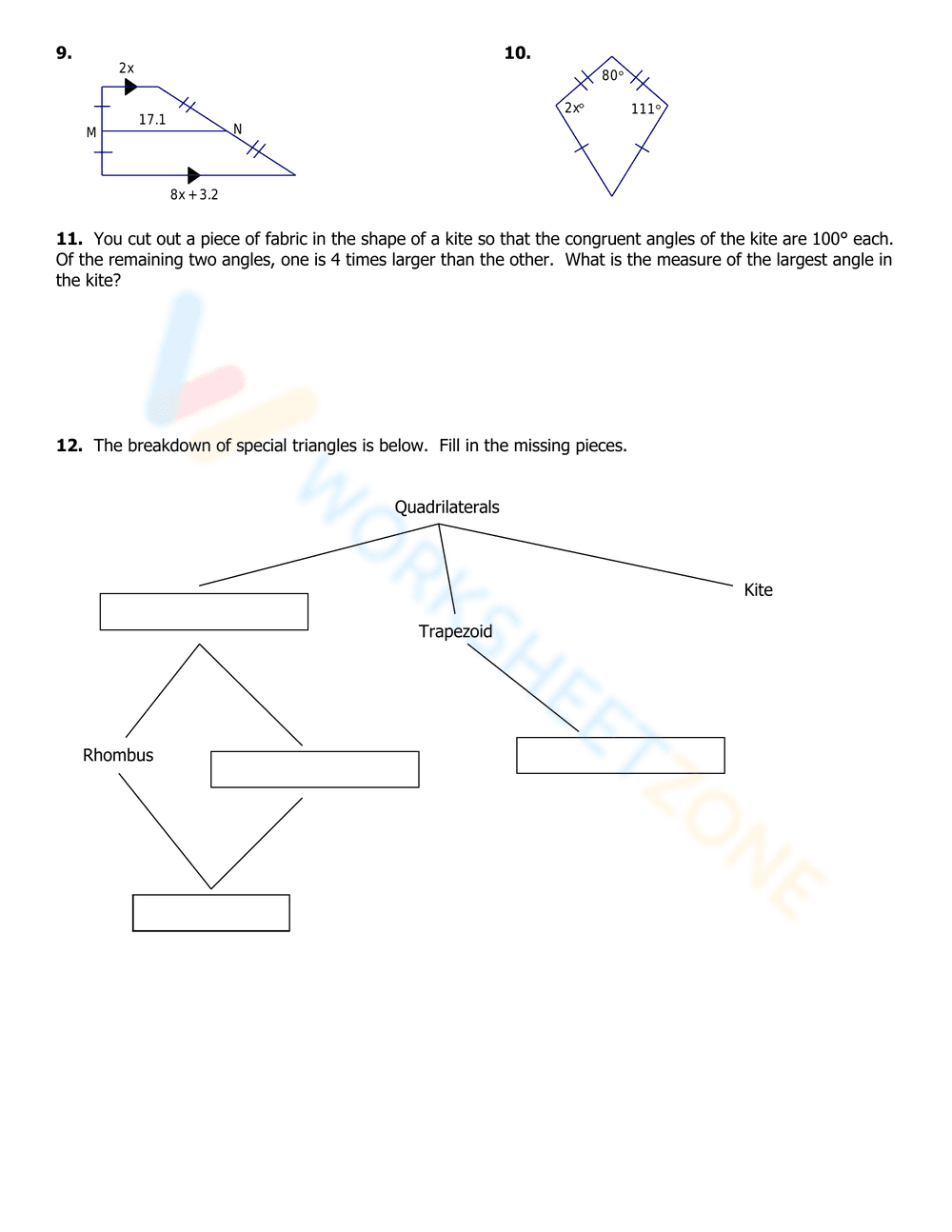 Exploring Trapezoids and Kites - Page 2